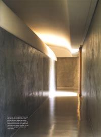 The gleaming liquidity of the entrance hall during the day.
