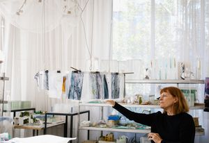 Janet Laurence’s studio.