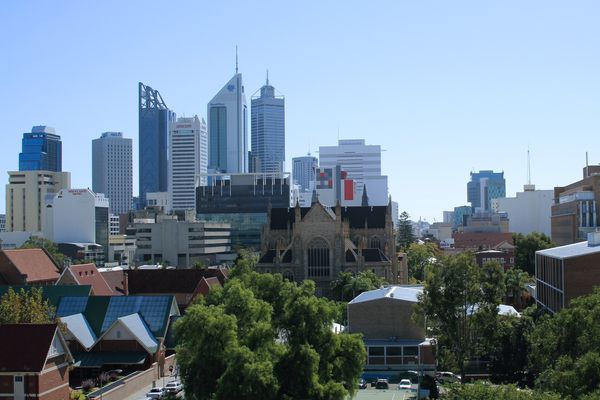 Infill development is seen in Perth, Western Australia.