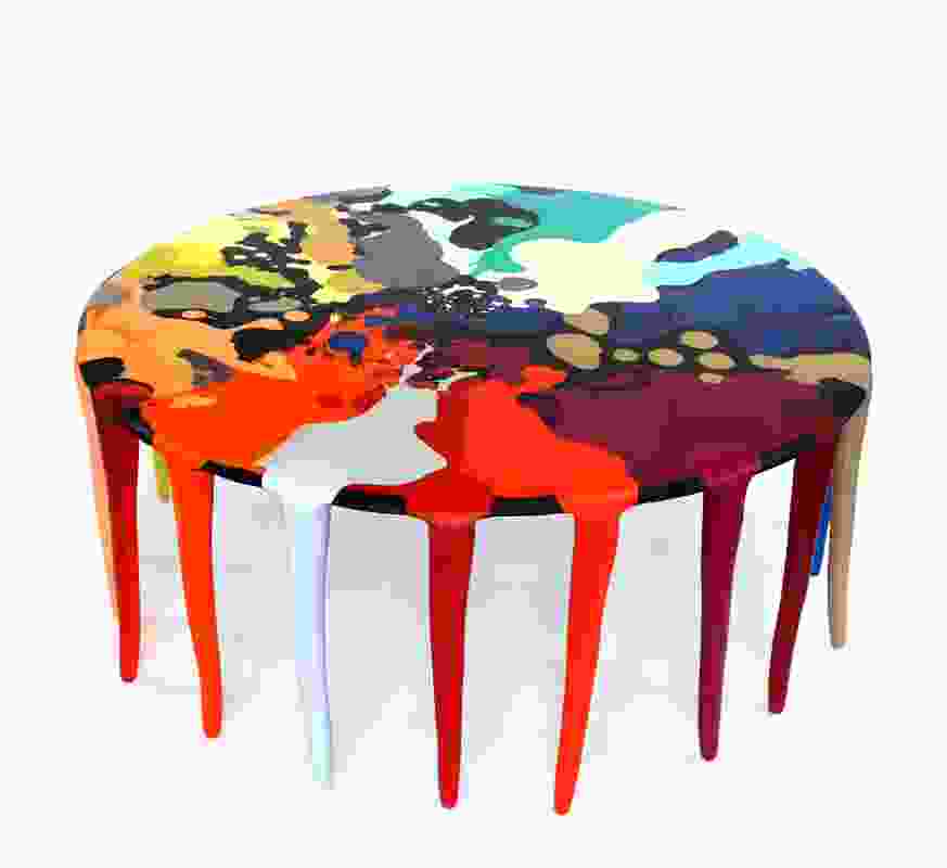 Full moon table by Dinosaur Designs,