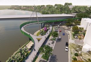Artist's impression of the proposed bridge.