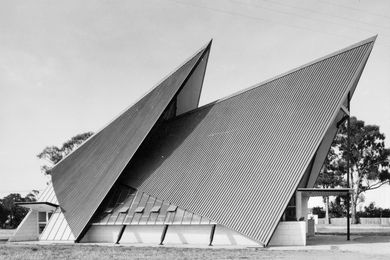 Muir and Shepherd’s design features distinctive triangular roof forms constructed using a series of prefabricated steel portal A-frames.