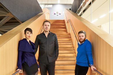 Creative directors for the 2016 National Architecture Conference Sam Spurr, Ben Hewett and Cameron Bruhn.