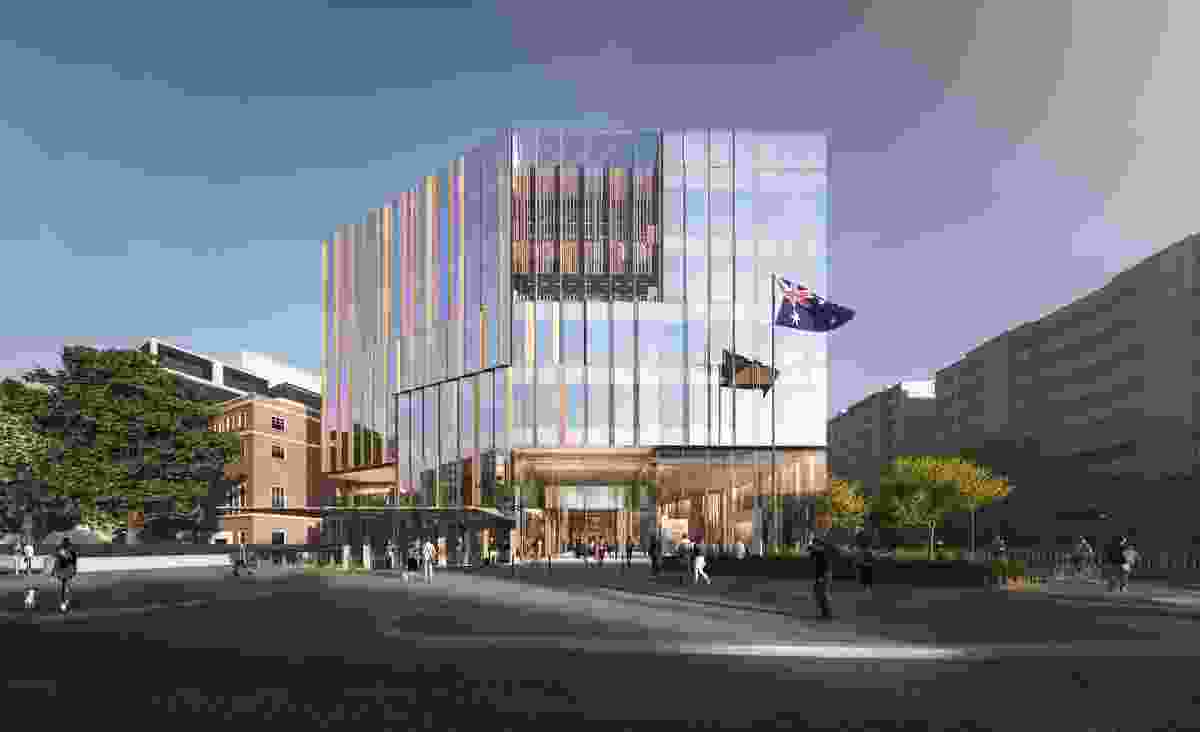 The proposed Australian embassy building in Washington DC, USA, by Bates Smart.