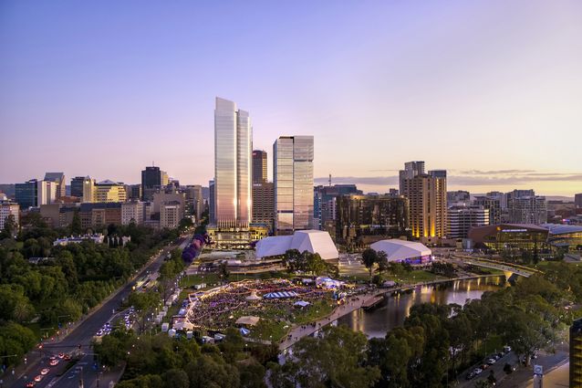 Amended planning code permits towers of 40 storeys to be built at Adelaide’s Festival Plaza