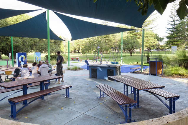 Shaded picnic and barbeque areas allow friends and families to gather in comfort.