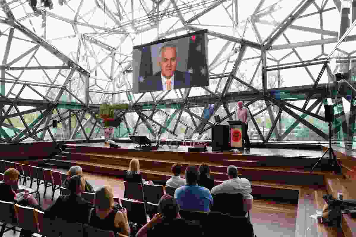 Australia’s prime minister Malcolm Turnbull opened the conference via video.