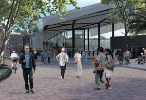 Designinc's redevelopment of Redfern Station will see the introduction of a six-metre-wide concourse across the rail corridor between Marian and Little Eveleigh streets.