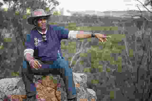 Oral McGuire, community leader, cultural burning practitioner and traditional Ballardong Nyungar landholder and property manager at Avondale Park, near Beverley, Western Australia.