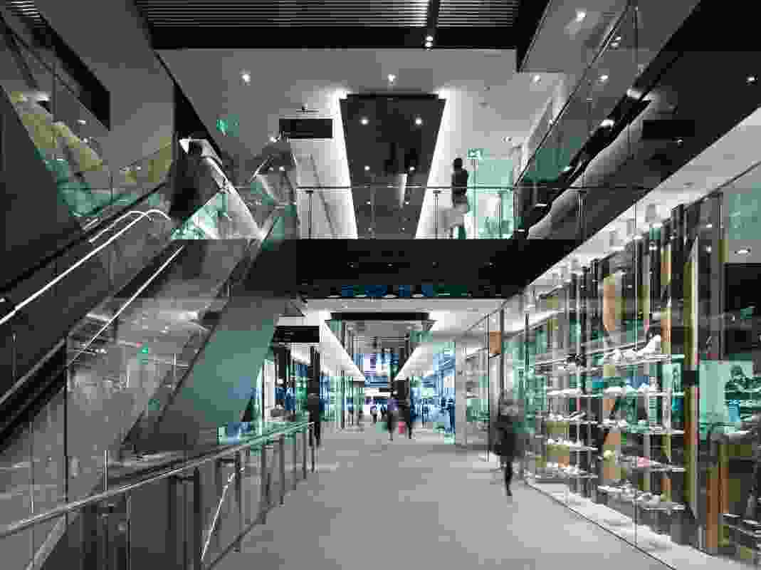 The retail arcade at 420 George Street, Sydney, is successful in its ground plane control.