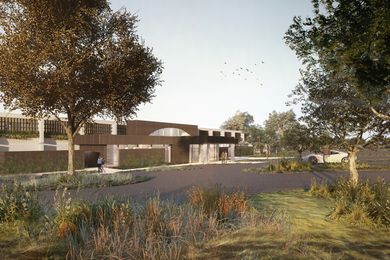 The two-storey boutique hotel will complement the winery’s existing sculptural cellar door.