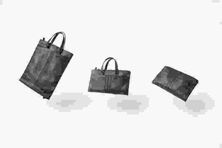 Nendo's Architect Bag for Tod has three configurations: a tote, a satchel and a clutch.