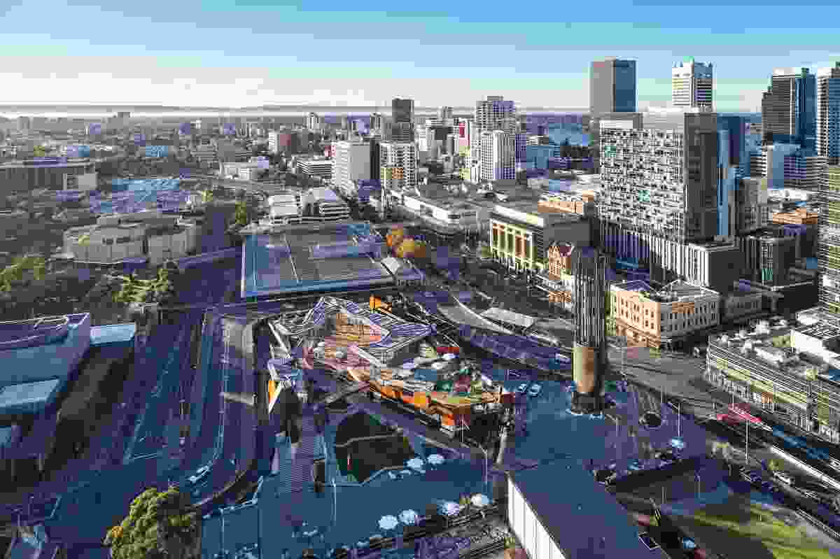 Previously separated by railway lines, the Perth CBD and Northbridge are now connected by the multi-level development.