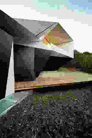The abstracted and angular form of the award-winning Klein Bottle House.