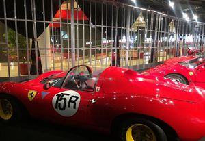 The Australian Trellis Door Company's FC1 wide panel folding doors, installed at Ferrari's The Star casino showroom.