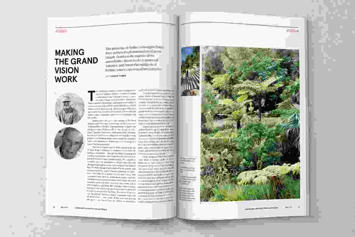 Spread from the May 2017 issue of Landscape Architecture Australia.