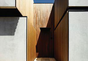 Spotted gum cladding in the Torquay House.