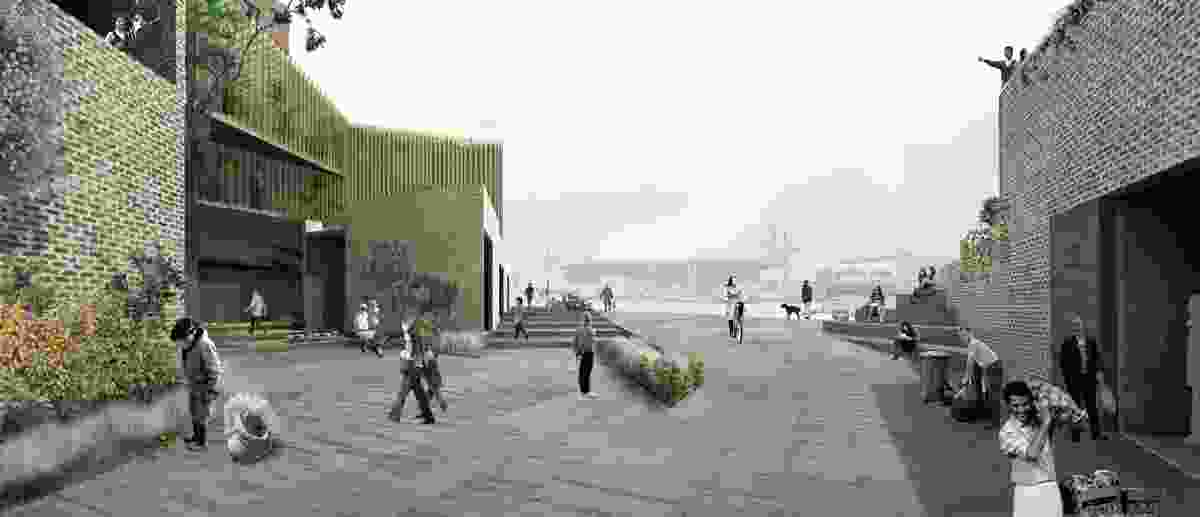 QVM Urban Farmers’ Network and Memorial Projects, plaza by Jacqui Alexander, Architect.