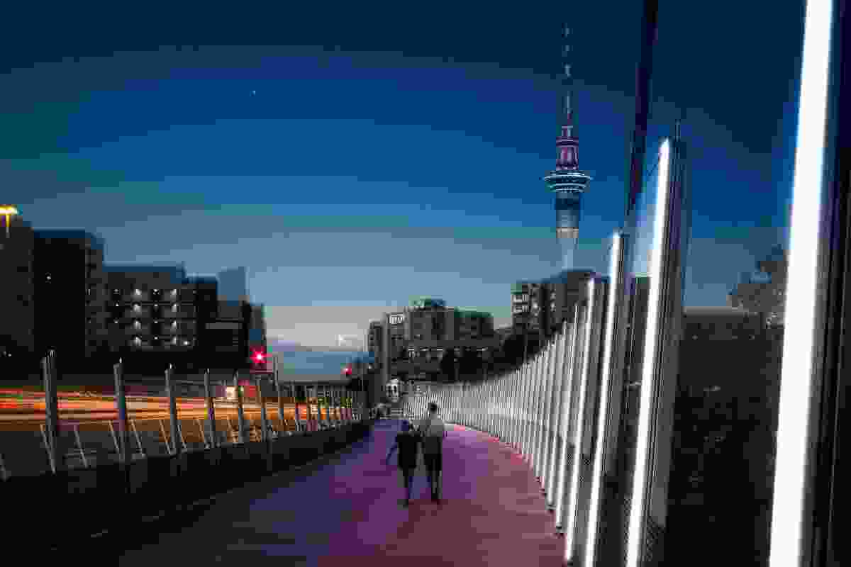 A render of the north section of the Nelson Street cycleway.