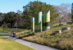 The green roof of the Prince Alfred Park Pool, by Neeson Murcutt Architects and Sue Barnsley Design, introduced an endemic planting scheme to this Victorian-period park.
