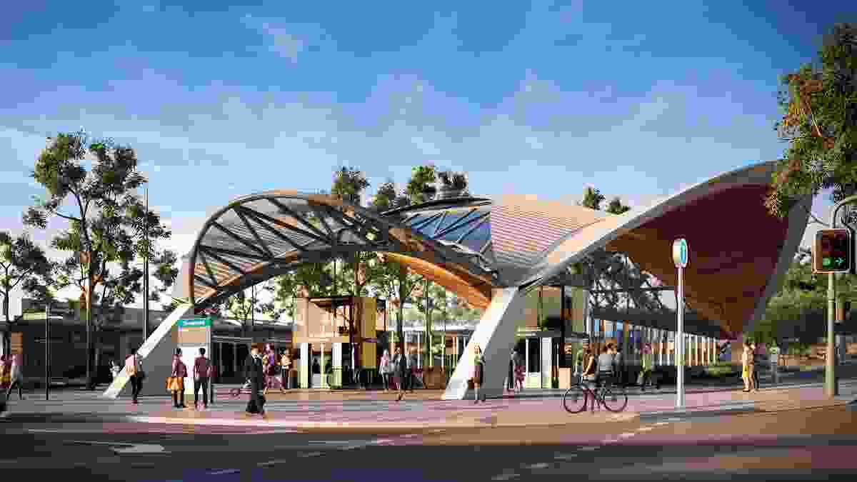 Sydney Metro Northwest's Showground station, designed by Hassell.