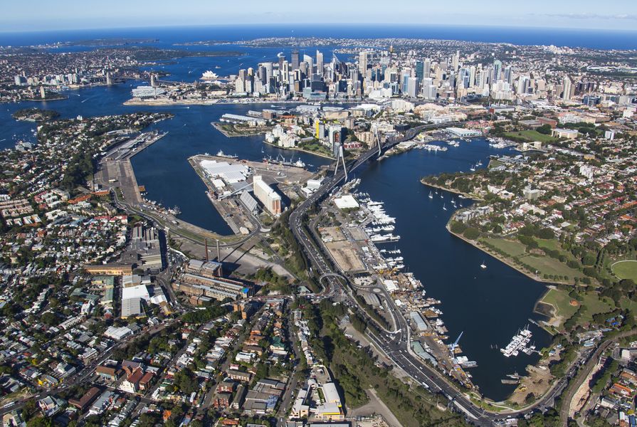 Aerial view of Sydney.