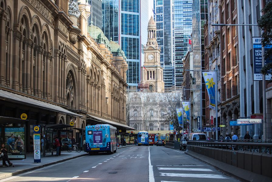A view of the Town Hall down York Street. Lucy Turnbull is working on a project that examines making Sydney a female-friendly city by Wang Hsin-Pei, licensed under CC BY 2.0