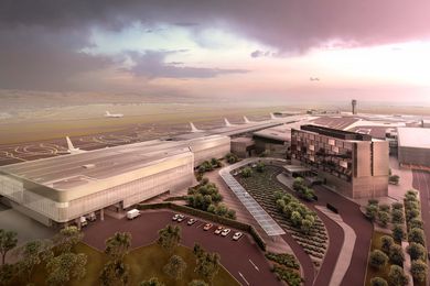 The proposed Adelaide Airport expansion by Hassell.