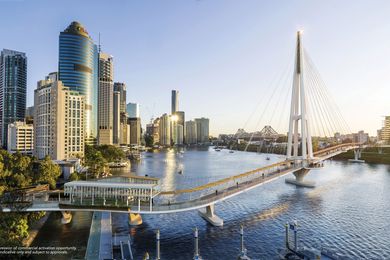 Kangaroo Point green bridge by the Connect Brisbane consortium, which includes Blight Rayner and Aspect Studios.
