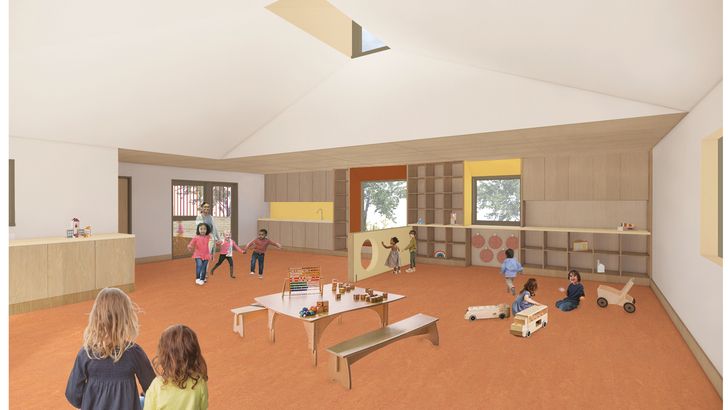 The Early Learning Centre is designed so that each play space offers views to the surrounding treetops and the sky.