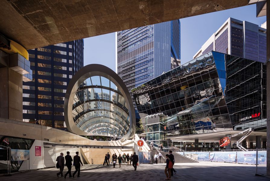 Woods Bagot’s 300-metre-long Wynyard Walk reduces the time taken to walk from Sydney’s Wynyard Station to the Barangaroo waterfront from fifteen minutes to six.