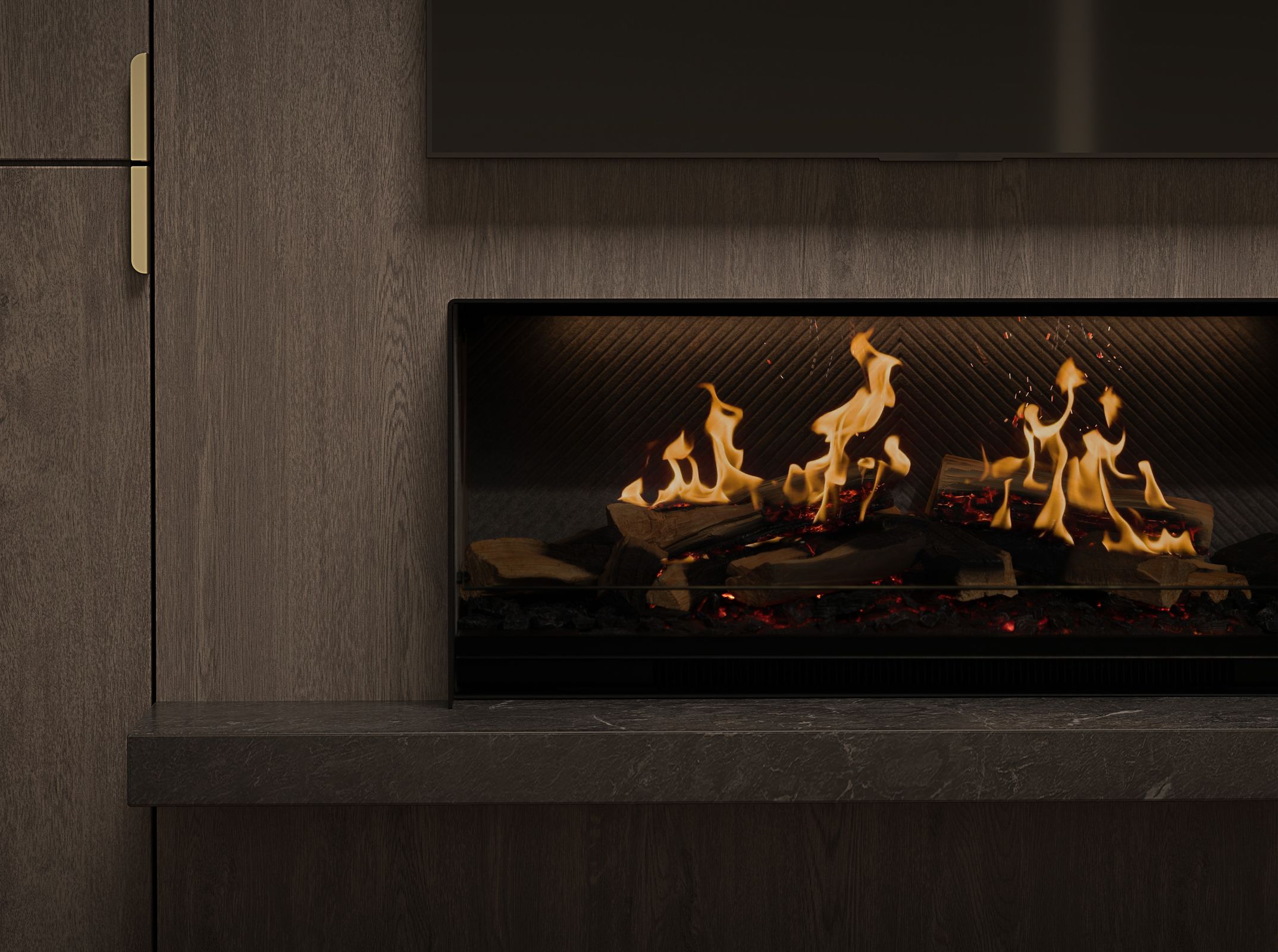 LE Series Holographic Electric Fireplaces from Escea | ArchitectureAu