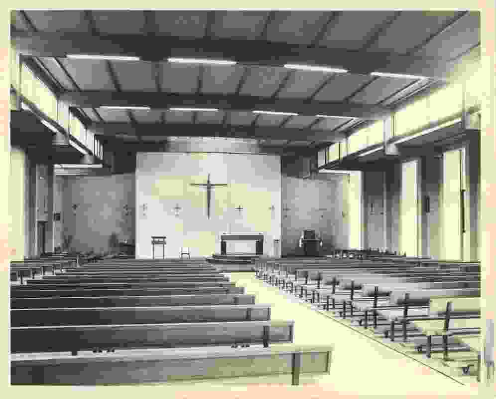 The stark interior was a deliberate attempt to avoid the idea of the church as a monument, instead positioning it as a meeting place for the congregation.