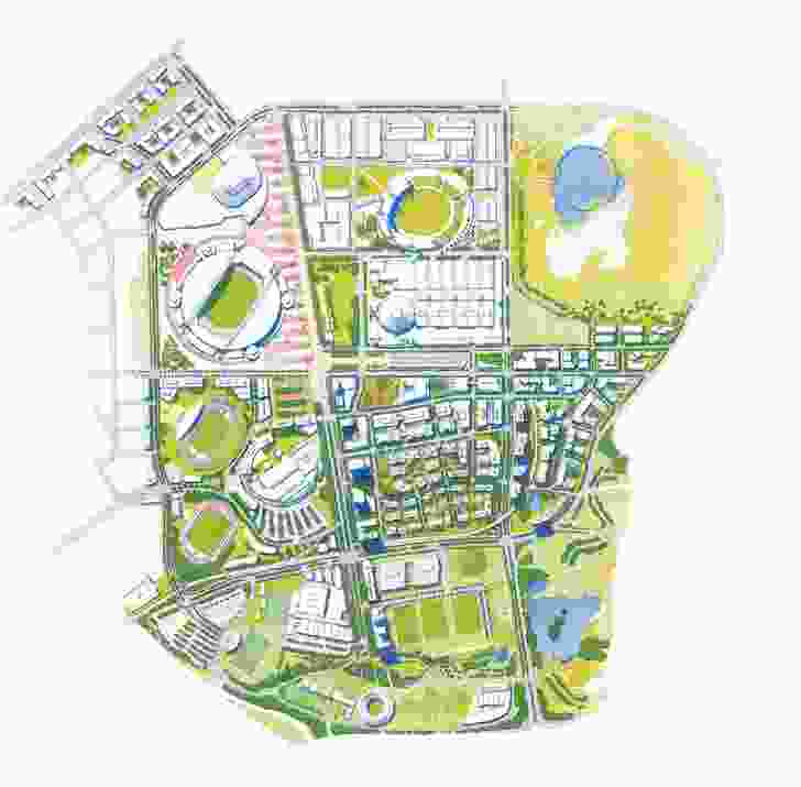 Illustrative plan from the Sydney Olympic Park masterplan 2030.