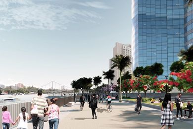 A concept for the riverfront presented in the City Reach Waterfront Masterplan.