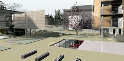 The winning entry for the Faculty of Law building by FJMT.