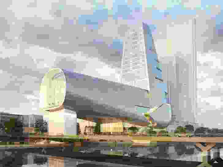 Powerhouse Parramatta proposal by Steven Holl Architects (United States) and Conrad Gargett (Australia).