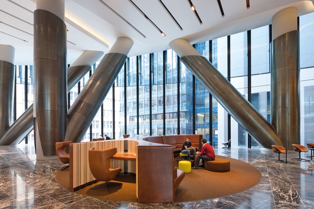85 Castlereagh St Sky Lobby & Entry by John Wardle Architects.