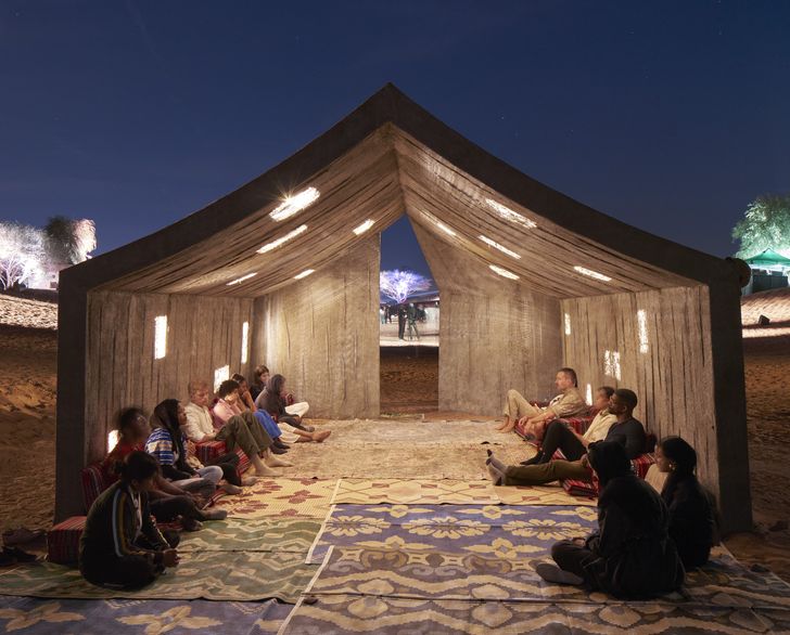 DAAR’s Concrete Tent for the Sharjah Architecture Triennial 2023, curated by Tosin Oshiwono.
