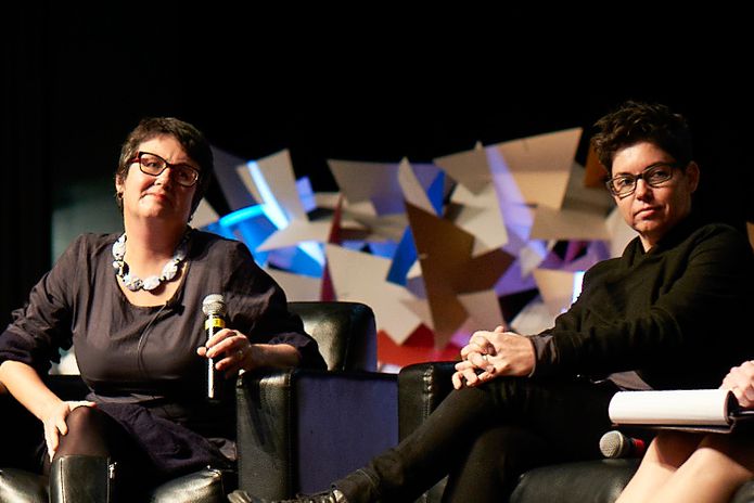 Justine Clark (left) and Naomi Stead (right).