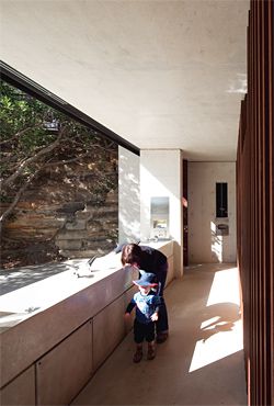The north-eastern side of the belvedere houses public bathrooms at ground level. Image: Brett Boardman