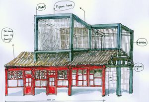 Song Dong, Sketch for para-pavilion, 2011, at the Chinese pavilion.