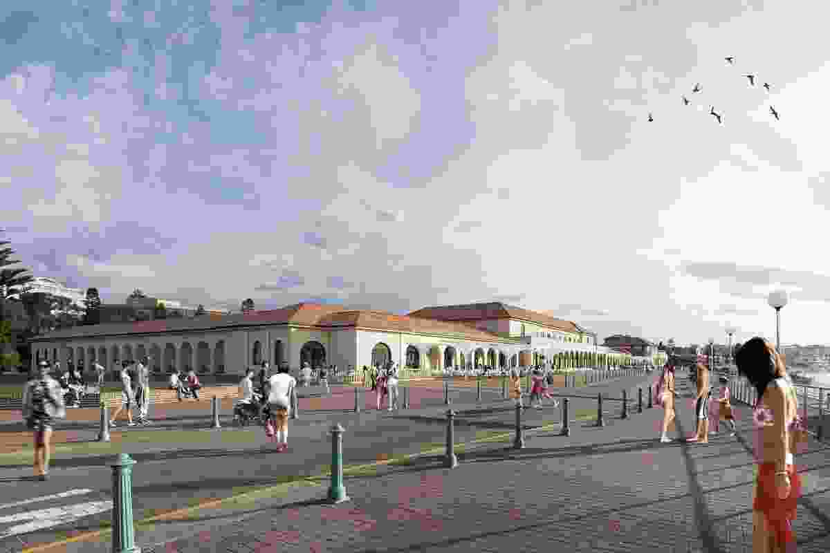 The redevelopment of Bondi Pavilion by Tonkin Zulaikha Greer will restore the symmetry of the original pavilion's beach-side facade.