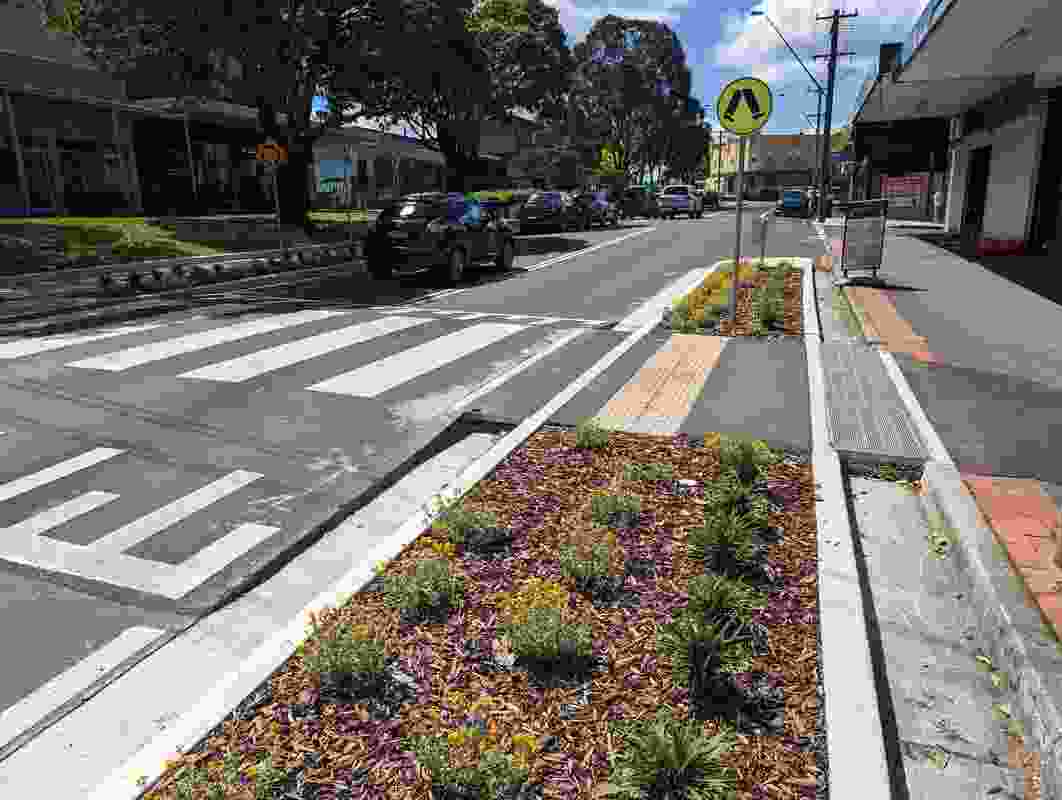 Wollongong City Council Design and Technical Services designed this raised pedestrian crossing in Helensburgh, New South Wales.