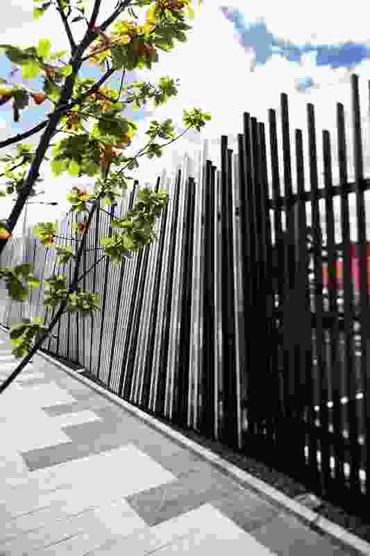 The long, fenced edge stands as the de facto gateway to the area.