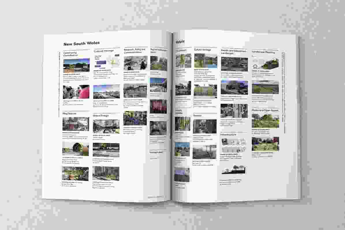 A spread from the pages of the November 2020 issue of Landscape Architecture Australia.