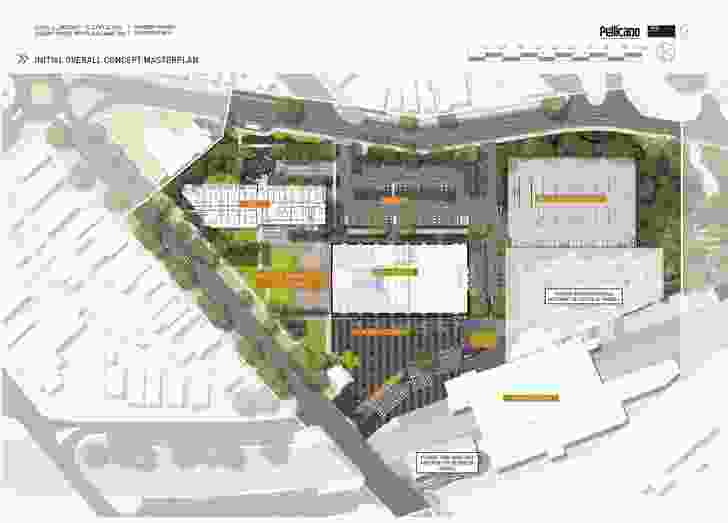 The overall concept masterplan of the Ballarat Station precinct redevelopment.